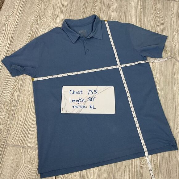 True Classic Short Sleeve Classic Polo Indigo Blue Size XL Ultra Soft - Picture 6 of 6